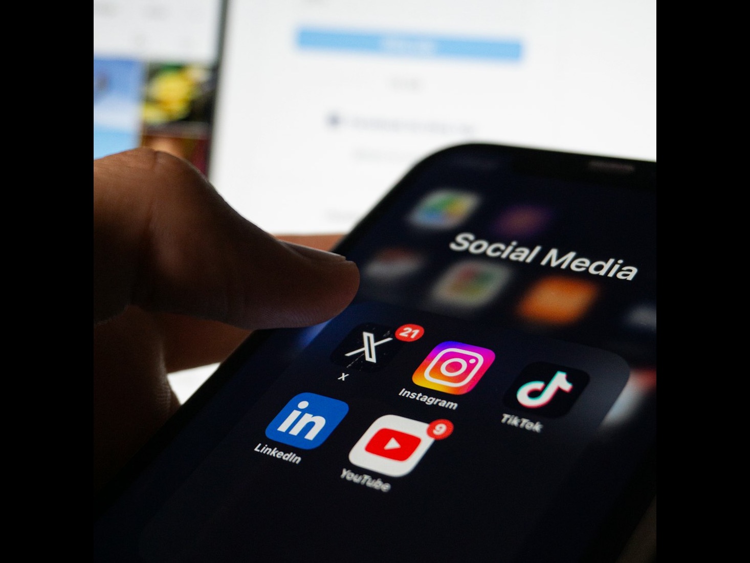Social platforms on a phone